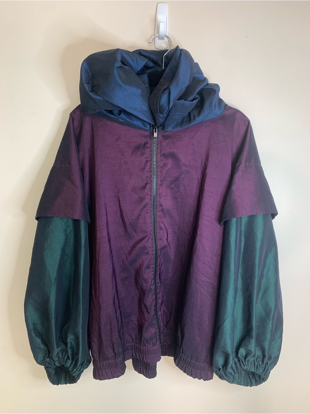 Kaos Iridescent Purple Blue Green Hooded Jacket